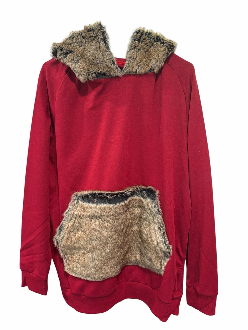 Riflessi Collection Premium Edition Faux Fur Trim Hoodie Sweatshirt – XL